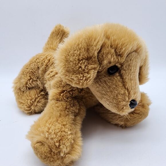 SKM Lab Golden Retriever Puppy Dog Plush 10" Brown Floppy Stuffed Animal Toy - Picture 2 of 10